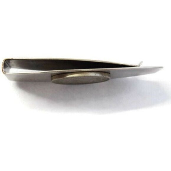 1953 Uruguay 10 Centesimos Money Clip Stainless Steel Wallet Cash Holder Silver - Picture 6 of 11